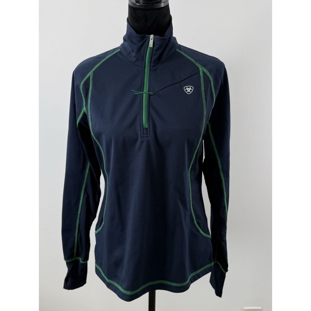 Ariat Tek Jacket Women's Medium Blue 1/4 Zip Cold Series Vented Equestrian
